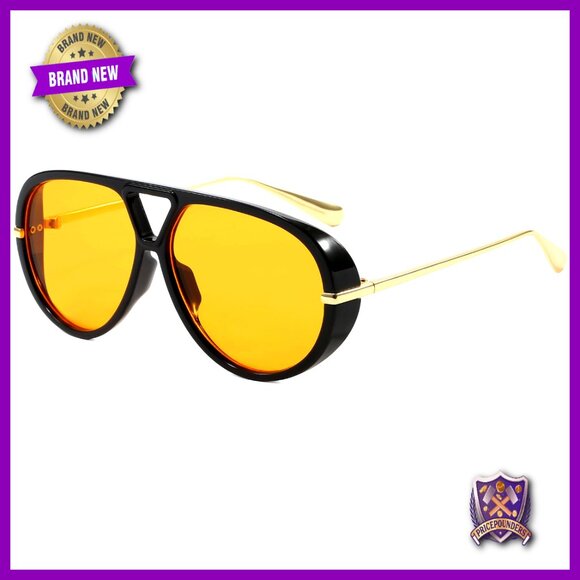 Oversized Aviator Sunglasses Retro Big Frame UV400 Protection Fashion main image 4